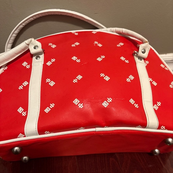 Adidas red bag with zipper & straps inside pocket - Picture 5 of 9